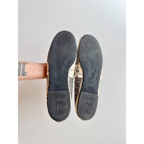 PRETTY BALLERINAS Rosario Sand Snake Embossed Leather Ballet Flats, Size 42 - Picture 12 of 14